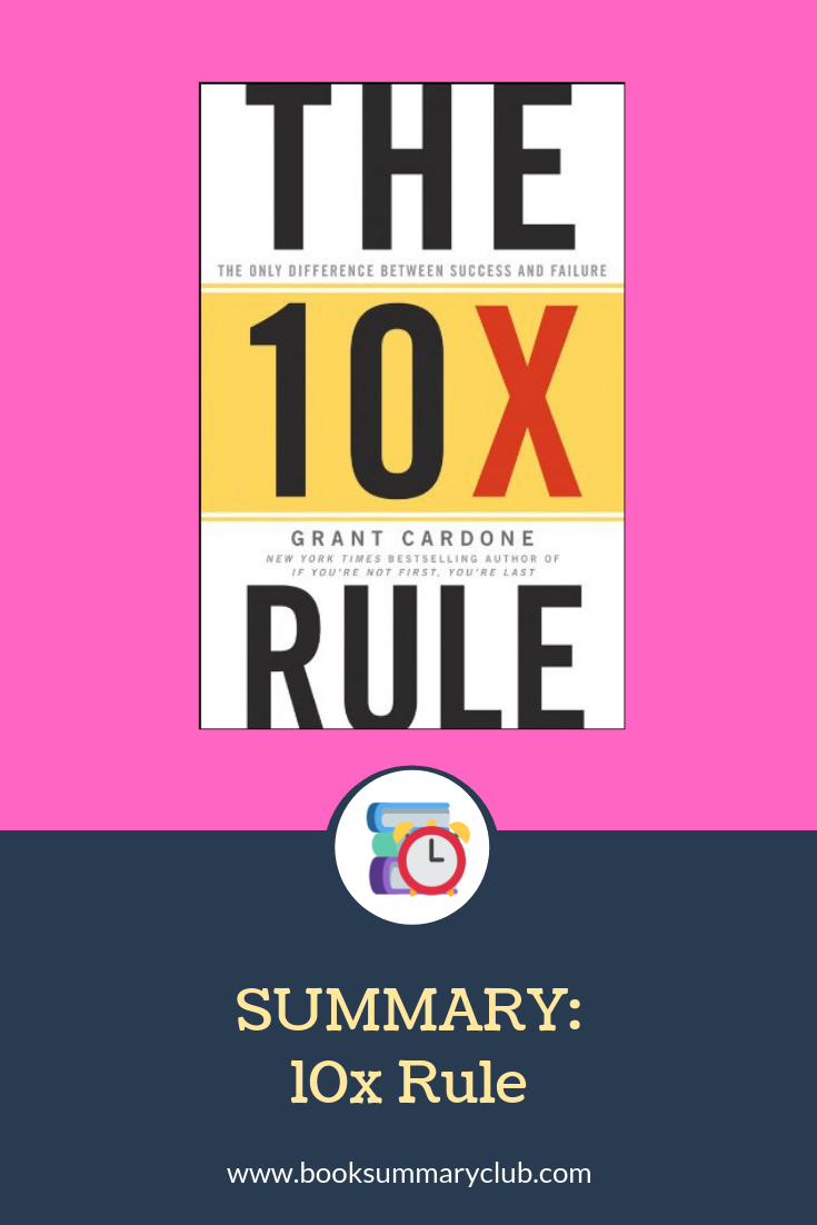 the 10x rule by grant cardone